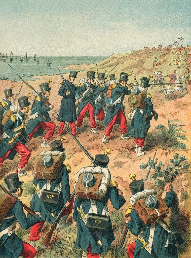 Frederic Theodore Lix - Sbarco dei francesi a Sidi, Ferruch
